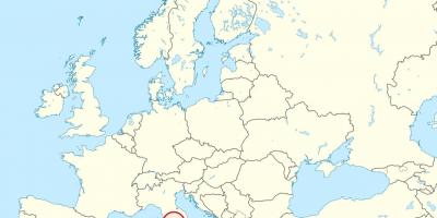 Mapa Vatikano hiria europan