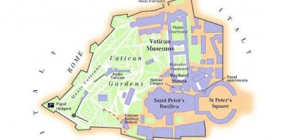 Mapa Vatikanoko museoak eta sistine kapera