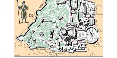 Mapa Vatikanoko museoak diseinua